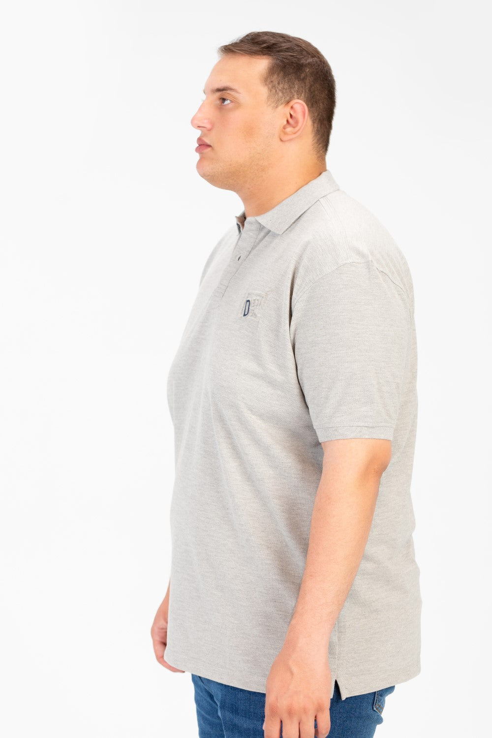 تي شيرت بولو رجالي أساسي بنصف كم ومقاس كبير