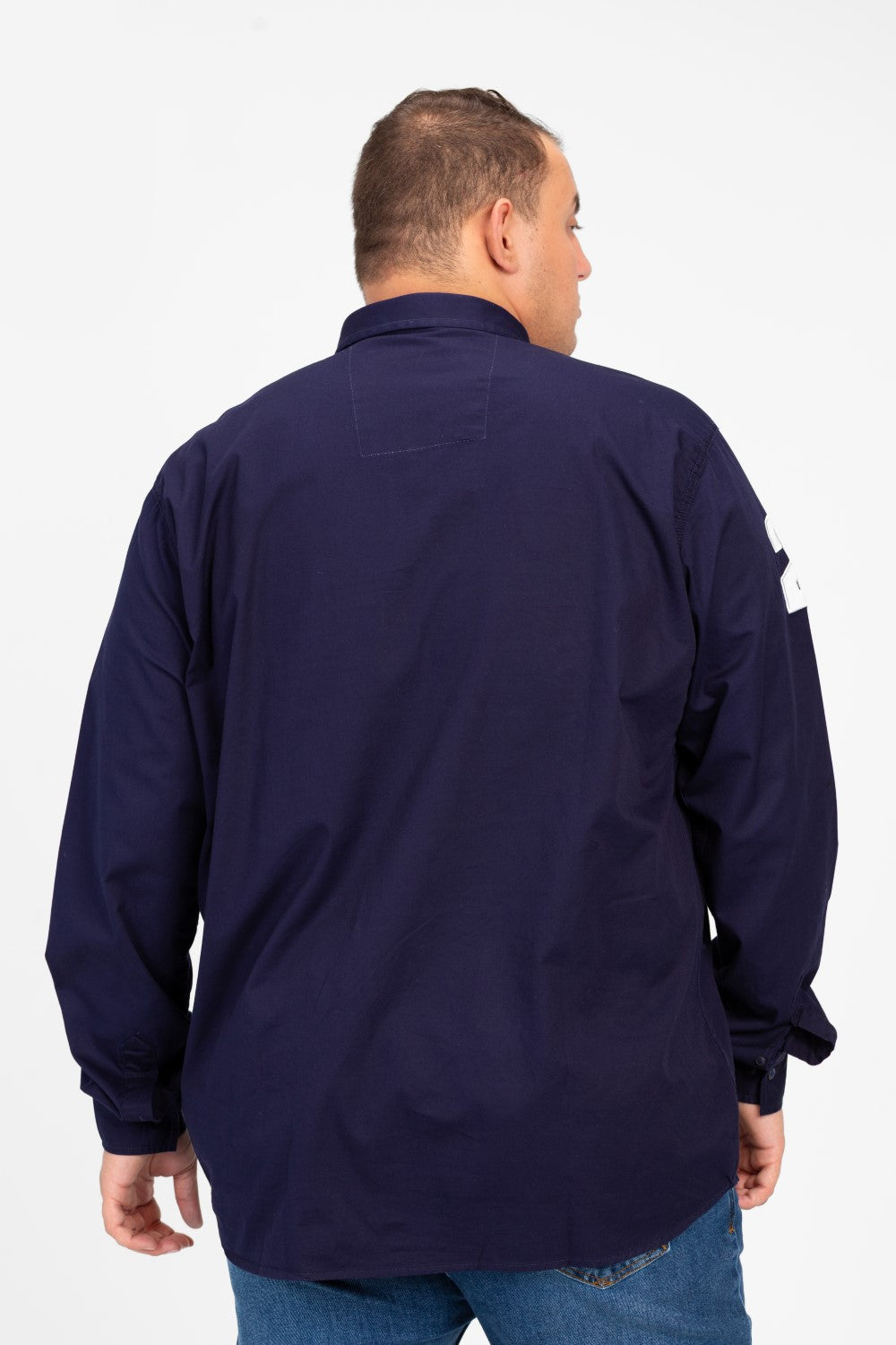 قميص طماطم رجالي أساسي بأكمام طويلة ومقاس كبير