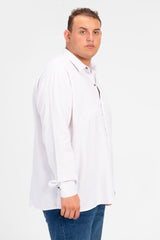 قميص رجالي أساسي بأكمام طويلة ومقاس كبير