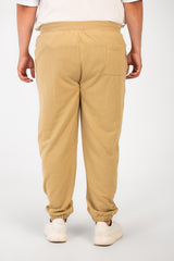 بنطال رياضي رجالي ميلتون أساسي بمقاس كبير مع حزام خصر مطاطي وطباعة نصية جانبية