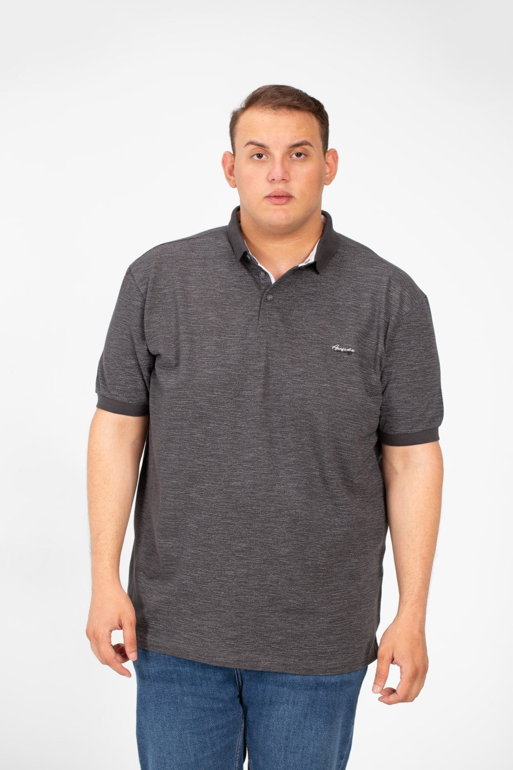 تي شيرت بولو رجالي كبير الحجم بأكمام قصيرة من الطماطم مصنوع من مادة مريحة وعملية