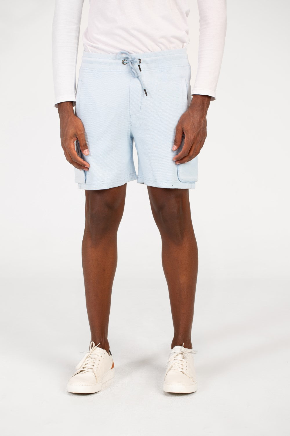 شورت ميلتون رجالي بحزام خصر مطاطي وجيوب جانبية