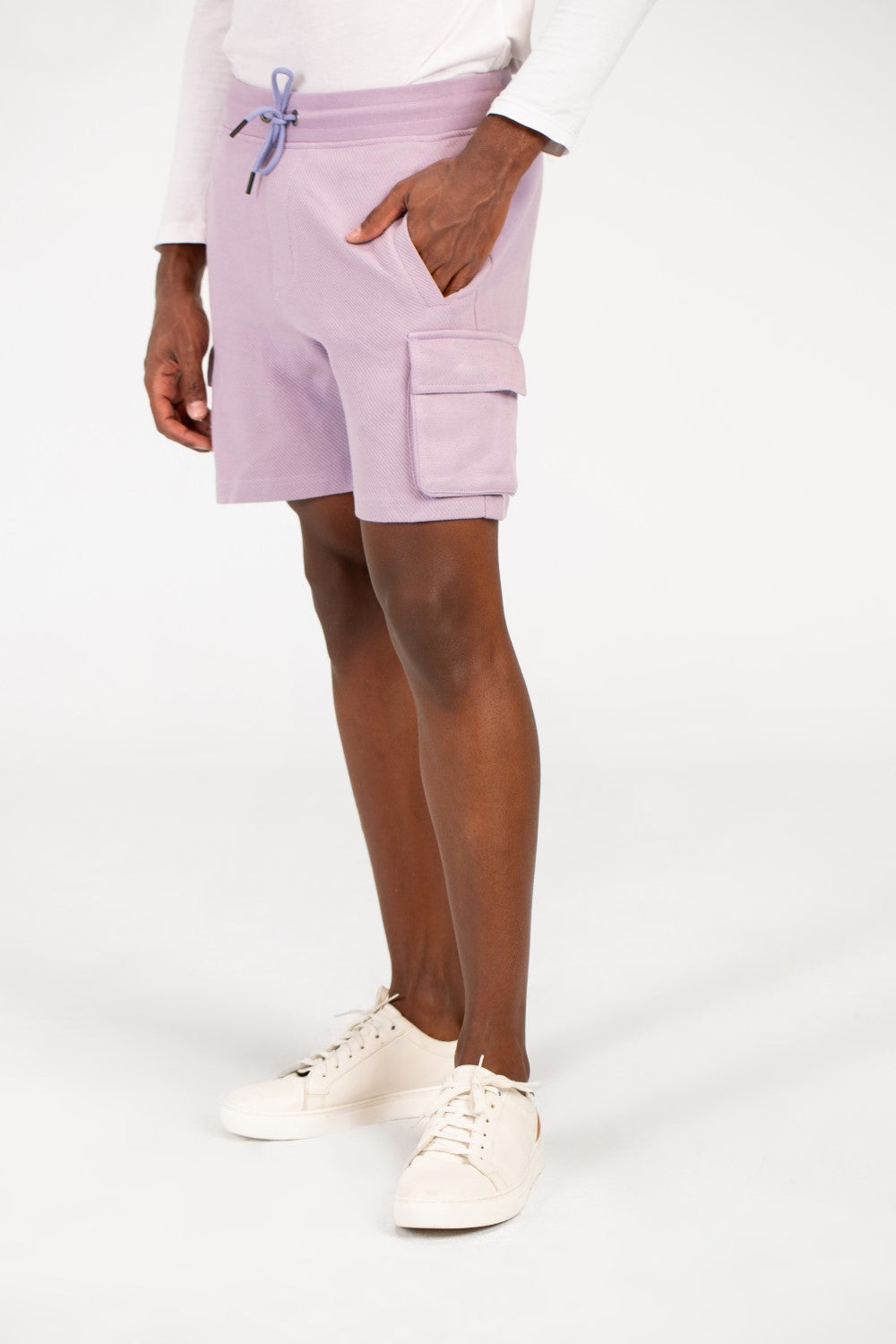 شورت ميلتون رجالي بحزام خصر مطاطي وجيوب جانبية