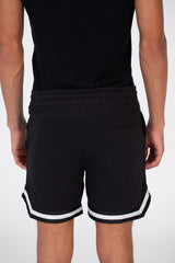 Men's Melton Short With A Print On The Front And Elastic In The Middle