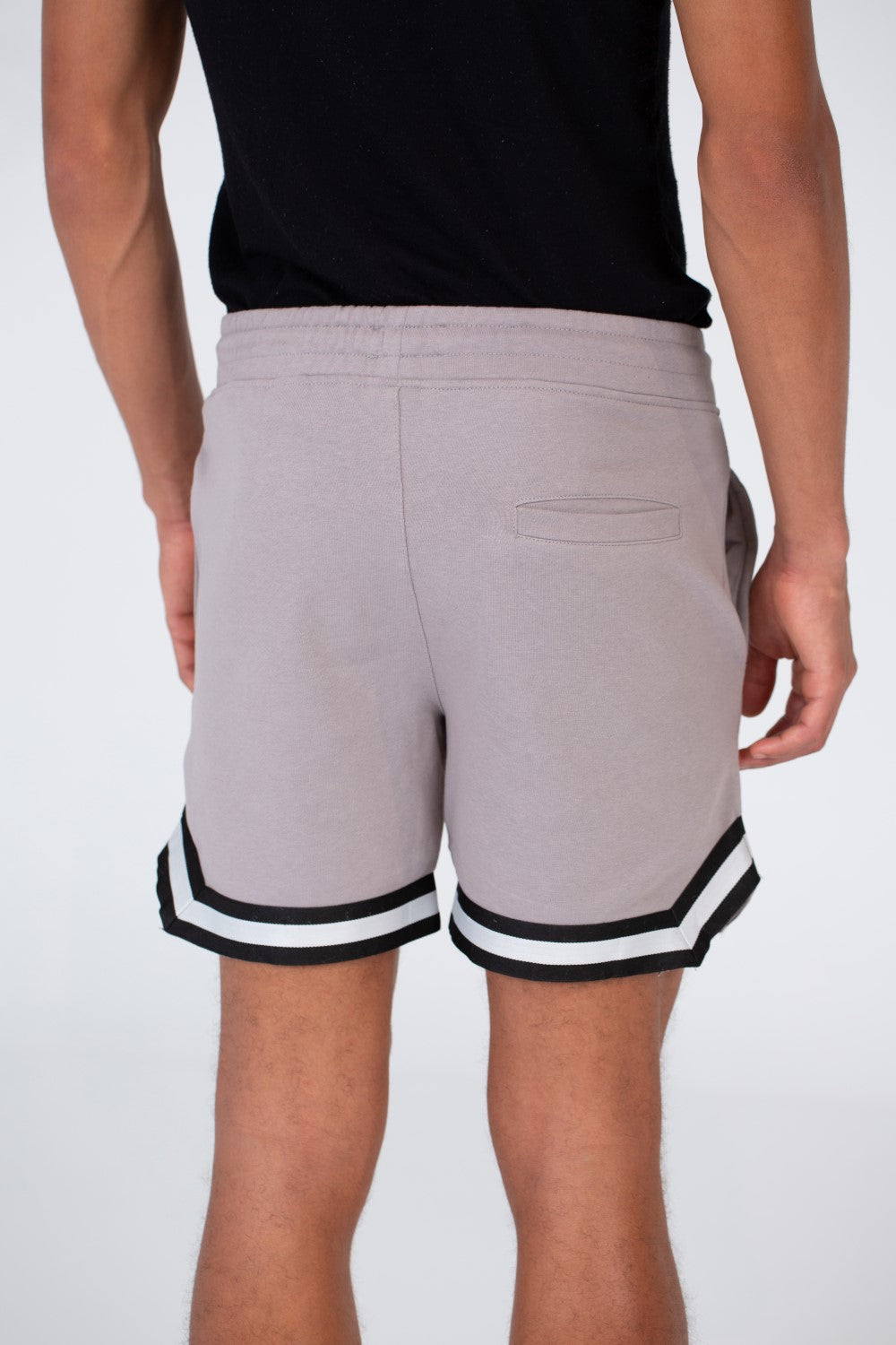 Men's Melton Short With A Print On The Front And Elastic In The Middle