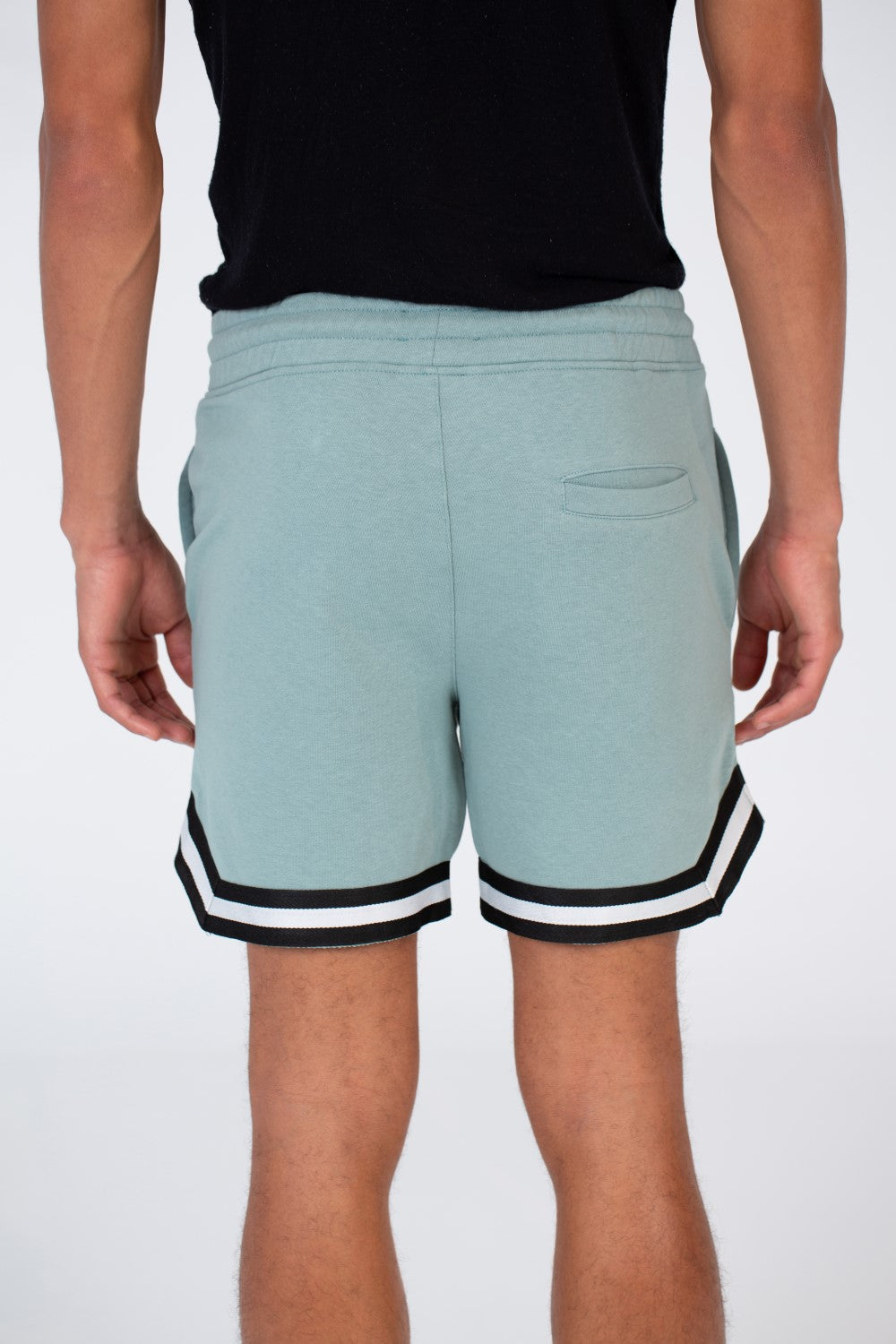 Men's Melton Short With A Print On The Front And Elastic In The Middle