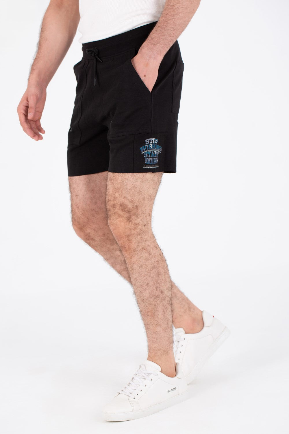 Mens Milton Shorts With Side Print And Front Pockets