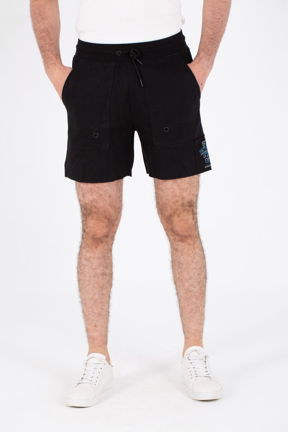 Mens Milton Shorts With Side Print And Front Pockets