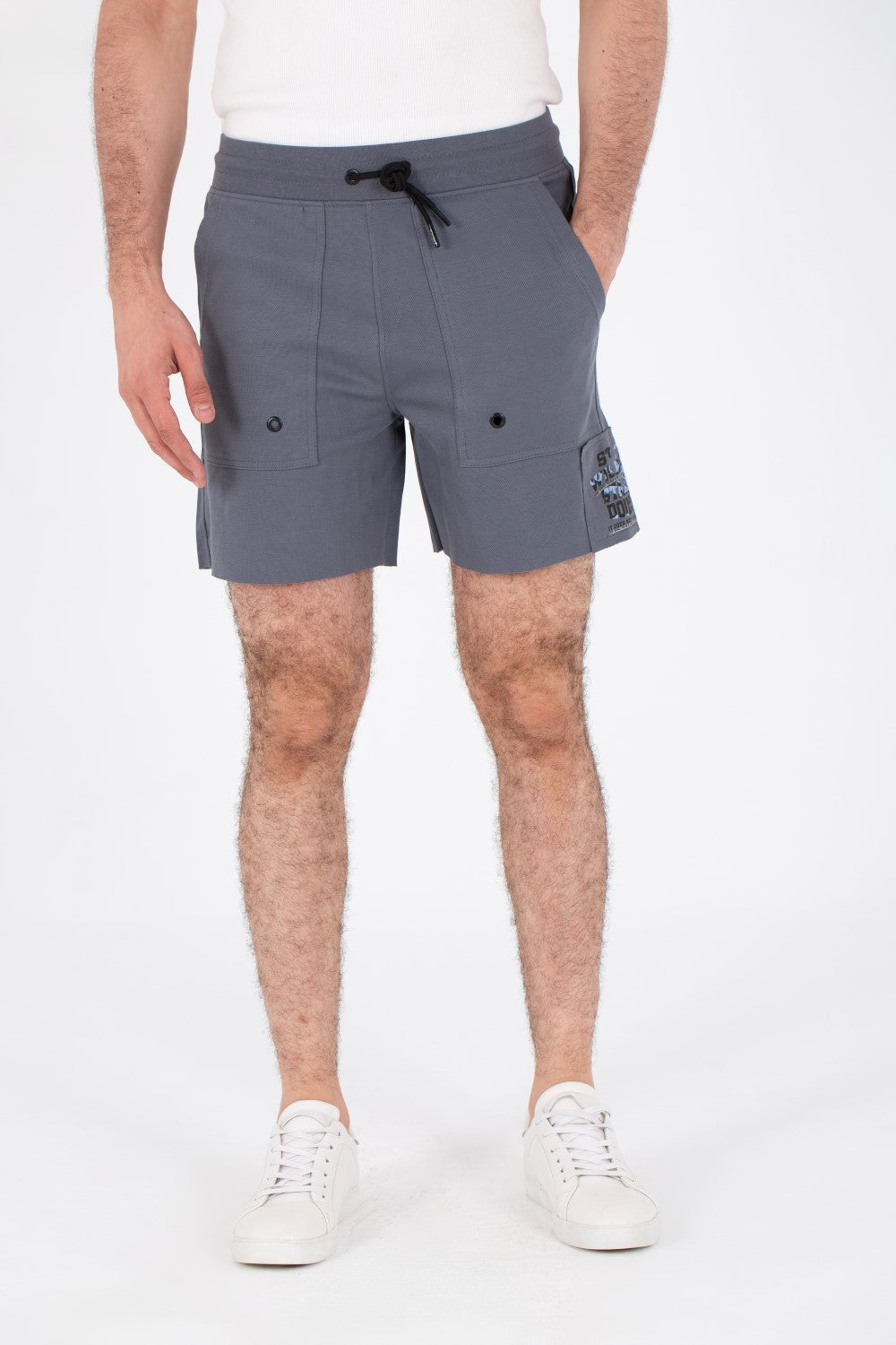Mens Milton Shorts With Side Print And Front Pockets