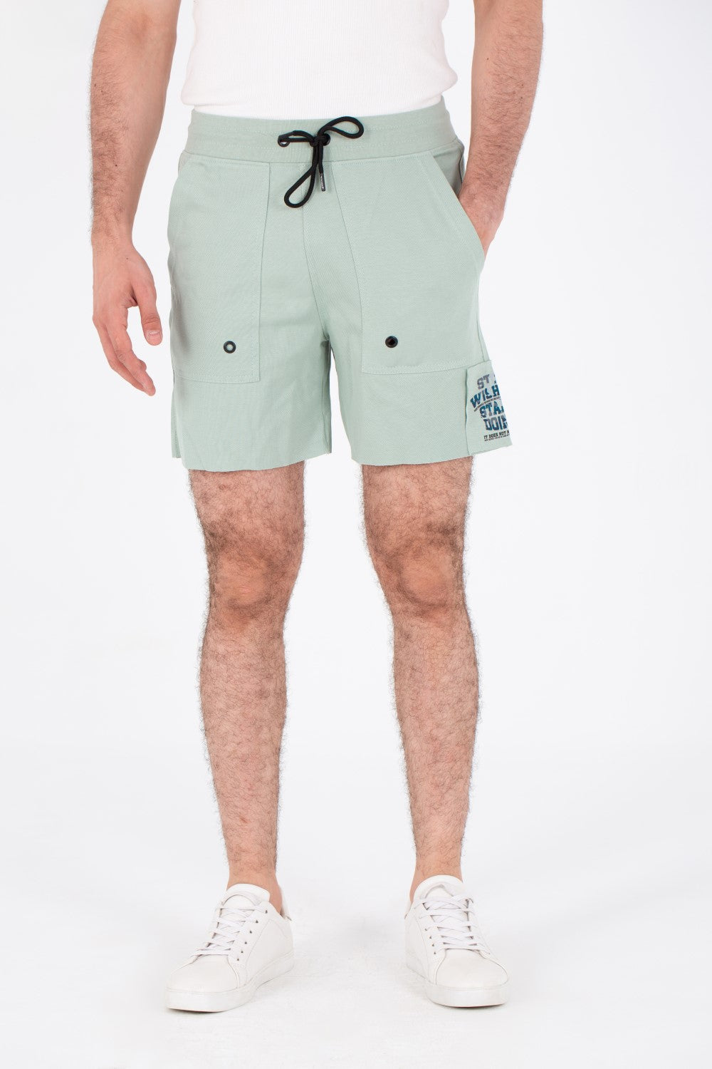 Mens Milton Shorts With Side Print And Front Pockets
