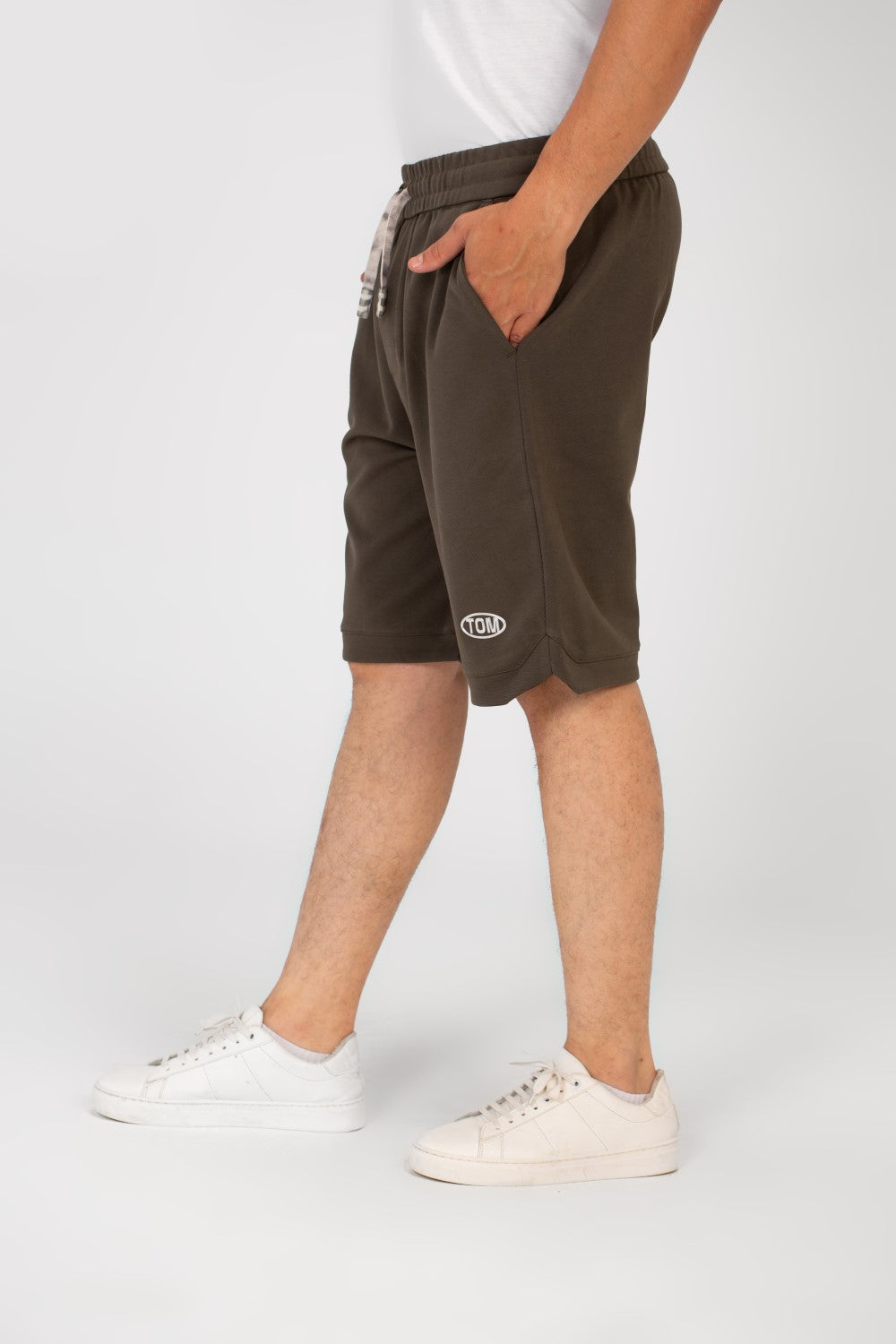 Men's Summer Melton Short With Pockets And Elastic Waistband
