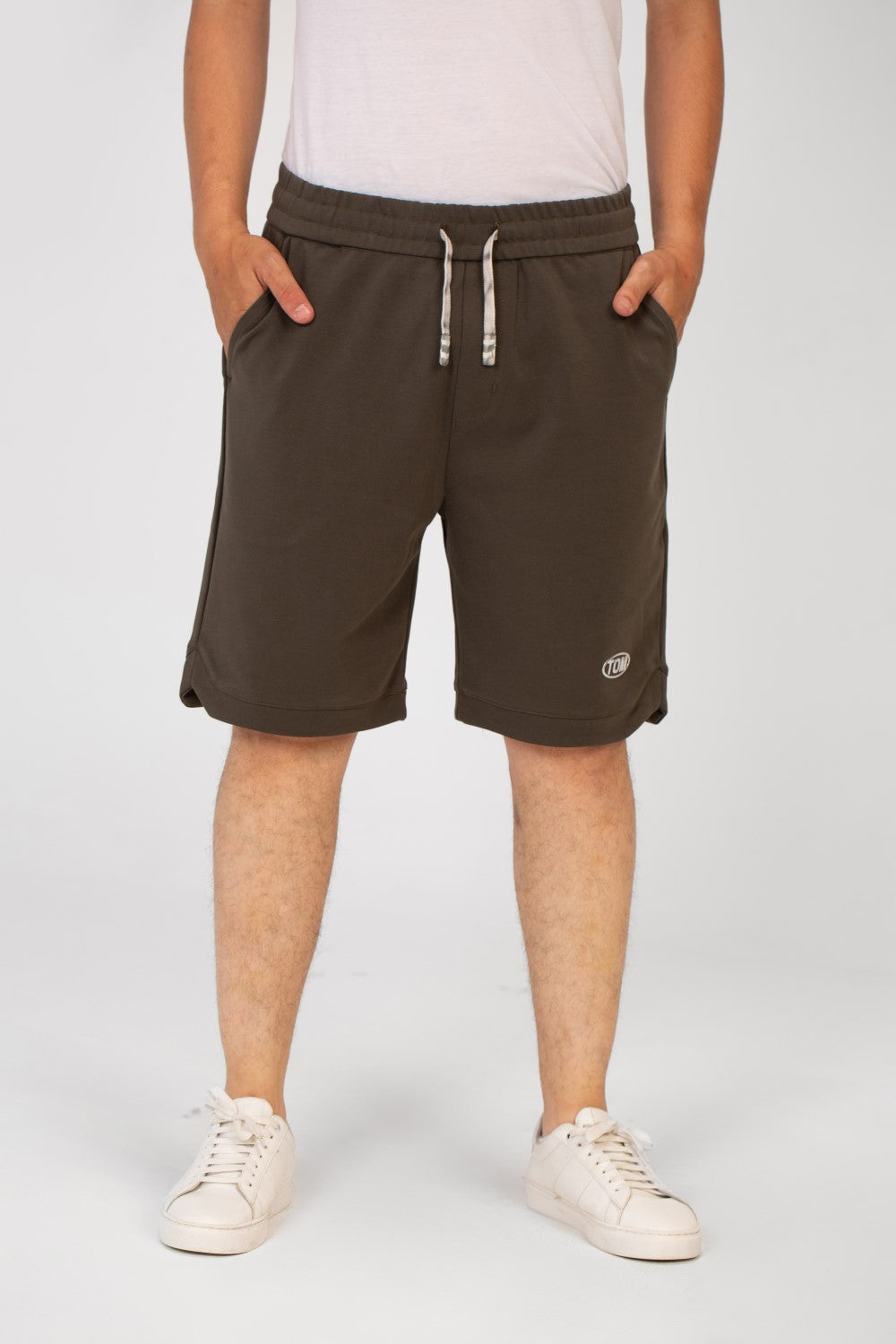 Men's Summer Melton Short With Pockets And Elastic Waistband