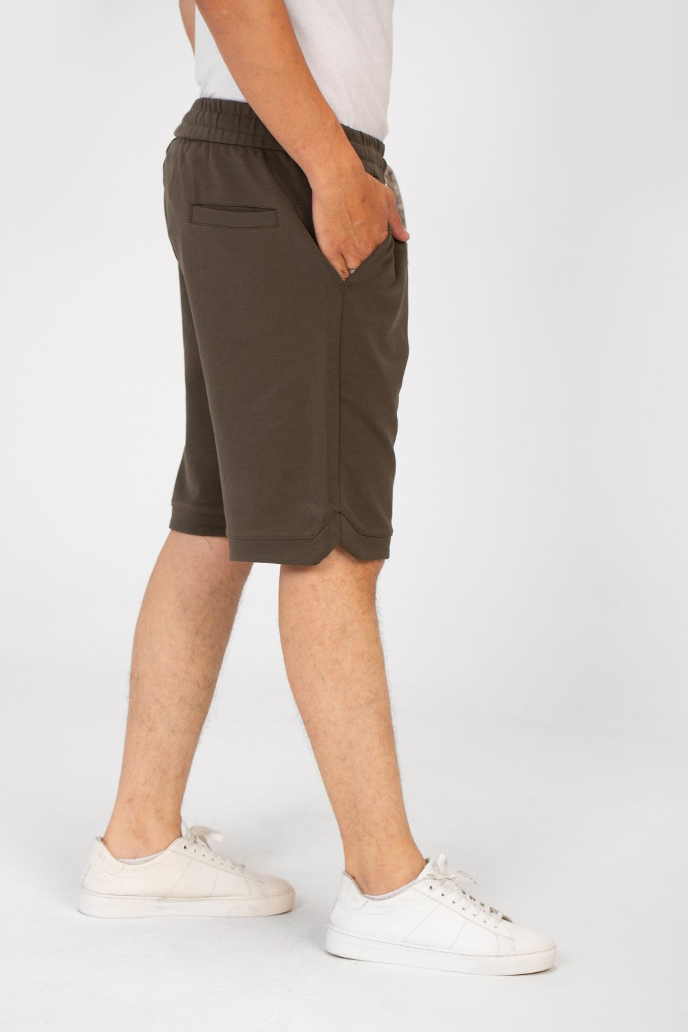 Men's Summer Melton Short With Pockets And Elastic Waistband