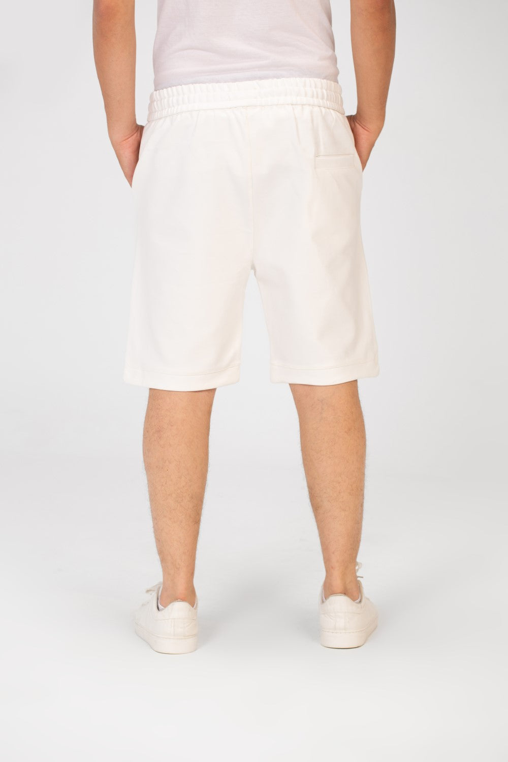 Men's Summer Melton Short With Pockets And Elastic Waistband