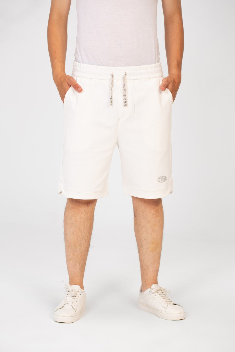 Men's Summer Melton Short With Pockets And Elastic Waistband