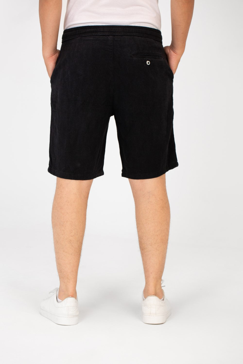 Men's Basic Linen Short With A Middle Drawstring And Pockets Comfortable And High Quality