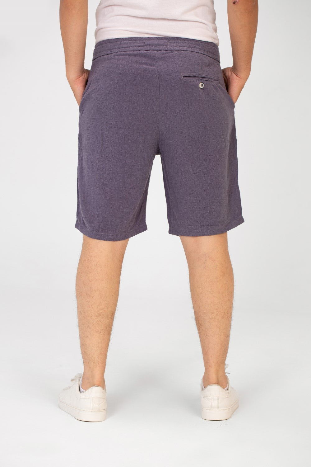 Men's Basic Linen Short With A Middle Drawstring And Pockets Comfortable And High Quality