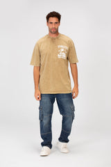 Men's Bolivar Oversized Tomato Print Short Sleeves Crew Neck T-shirt