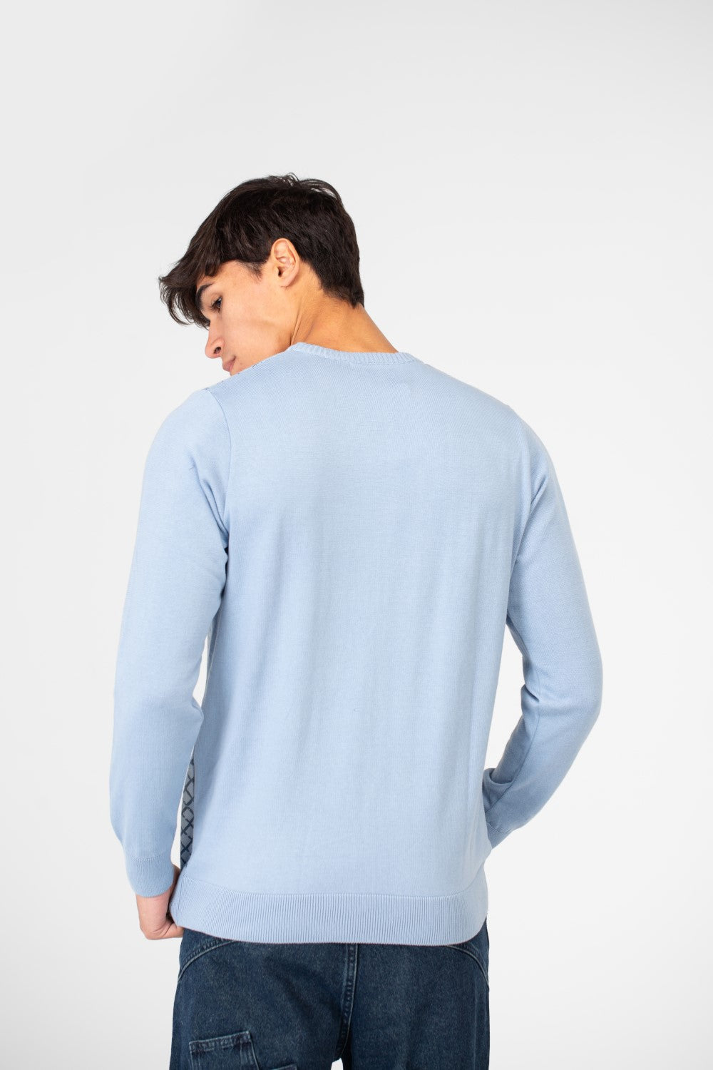 Men's Jakar Sweater Pullover With Round Neck And Sleeves