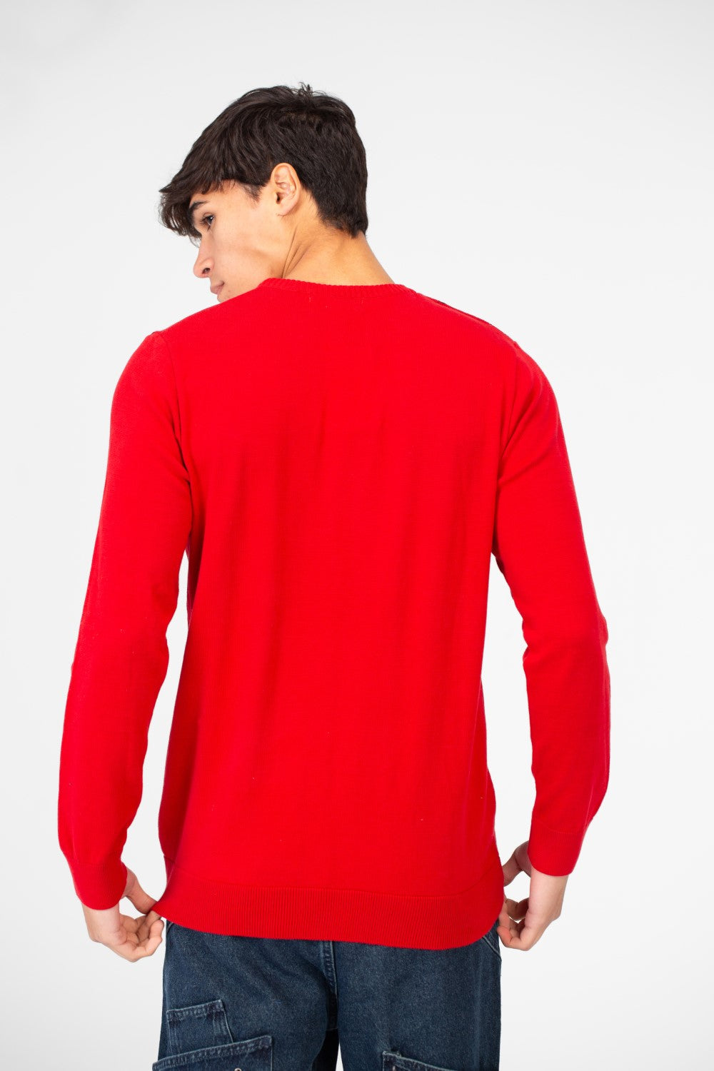 Men's Jakar Sweater Pullover With Round Neck And Sleeves