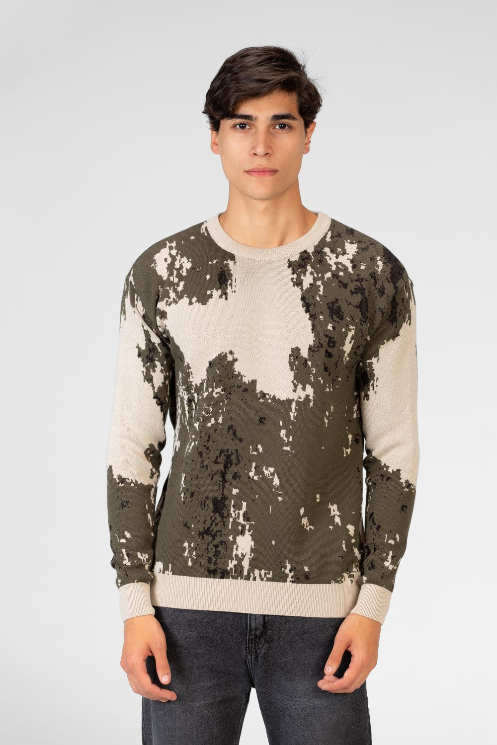 Men's Jakar Full print Round Neck Pullover Sweater