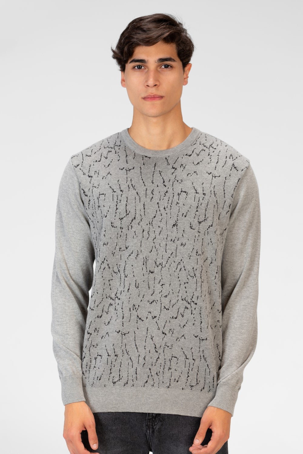 Men's Jakar Pullover With Crew Neck And Long Sleeves