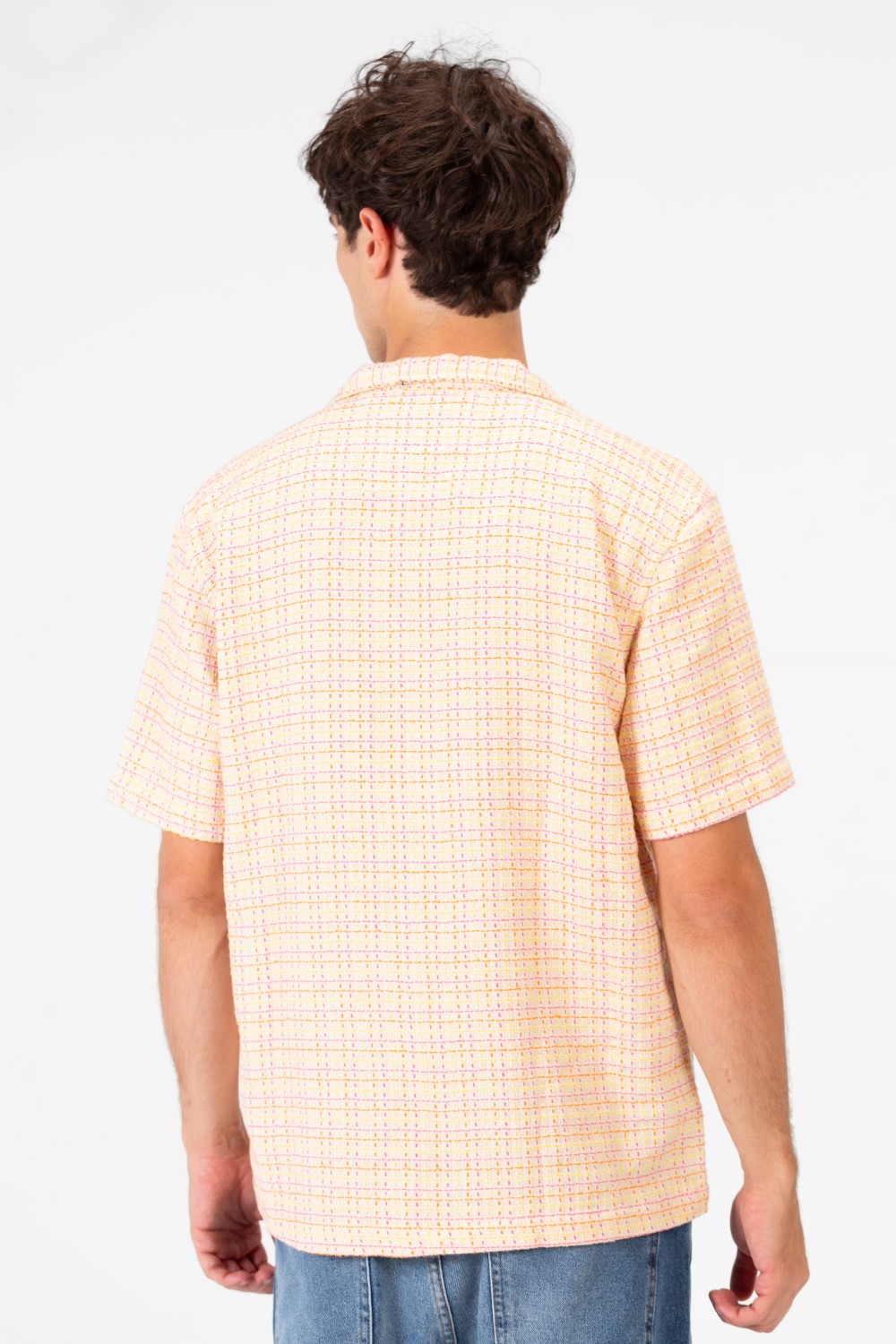 Men's Half Sleeve Dotted Slim Fit Front Button Shirt