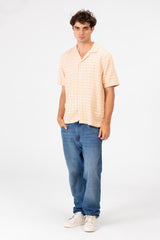 Men's Half Sleeve Dotted Slim Fit Front Button Shirt