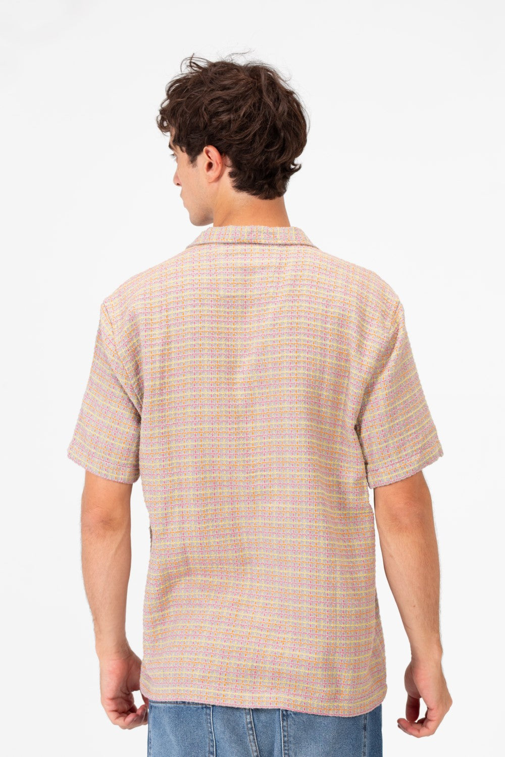 Men's Half Sleeve Dotted Slim Fit Front Button Shirt