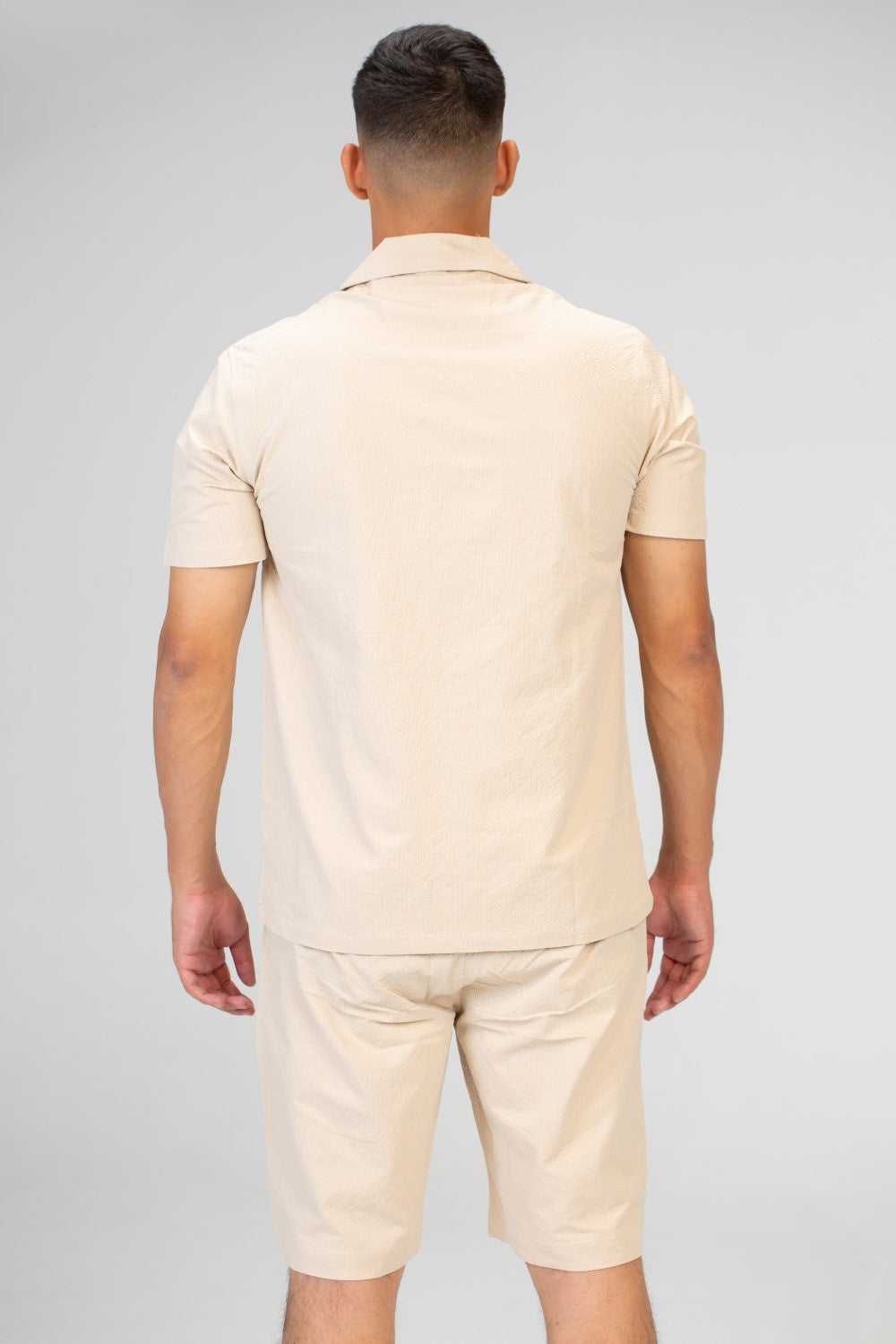 Mens Two Pieces Outfit Half Sleeved Shirt And Short Made Of Comfortable Summer Material