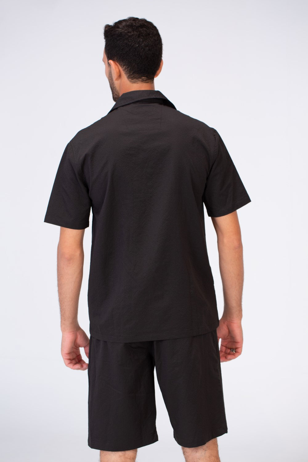 Mens Two Pieces Outfit Half Sleeved Shirt And Short Made Of Comfortable Summer Material