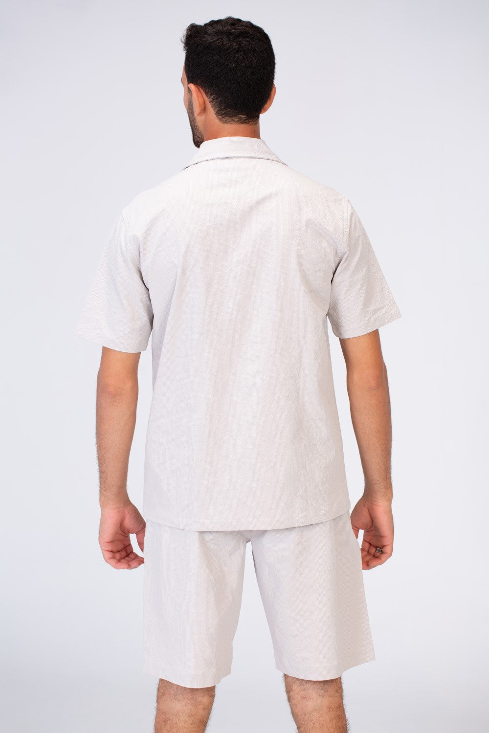 Mens Two Pieces Outfit Half Sleeved Shirt And Short Made Of Comfortable Summer Material