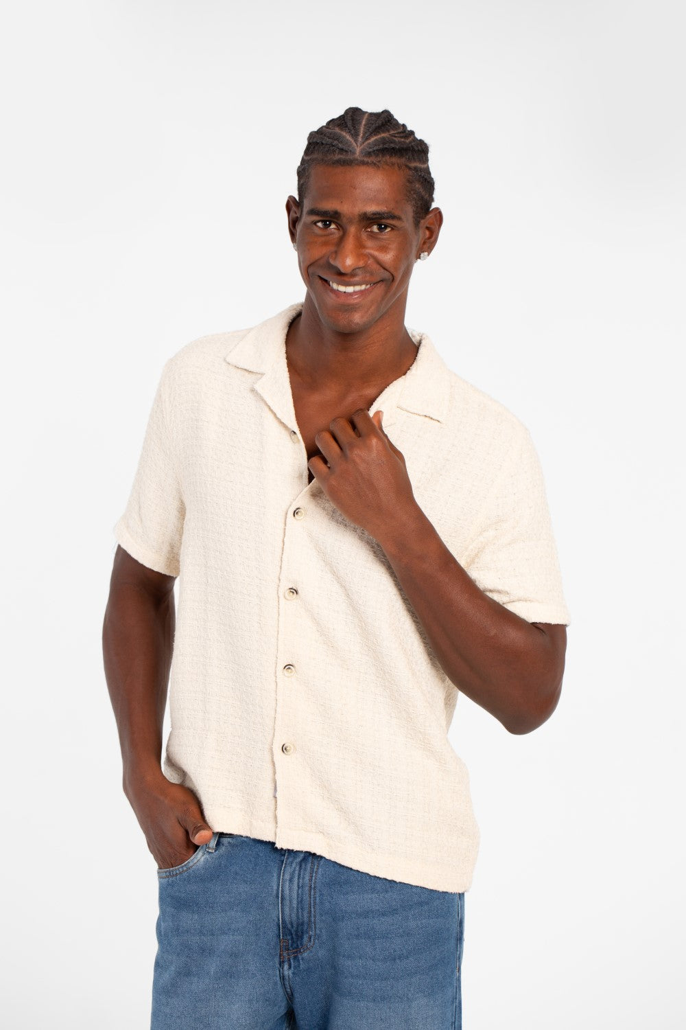 Men's Basic Slim Fit Mesh Half Sleeve Shirt With High Quality Material