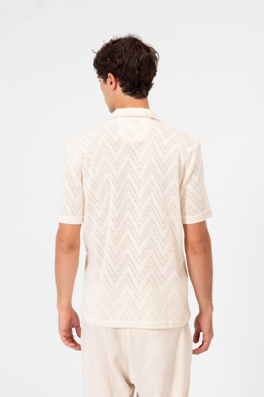 Men's Slim Fit Mesh Half Sleeve Shirt In Modern Summer Colors