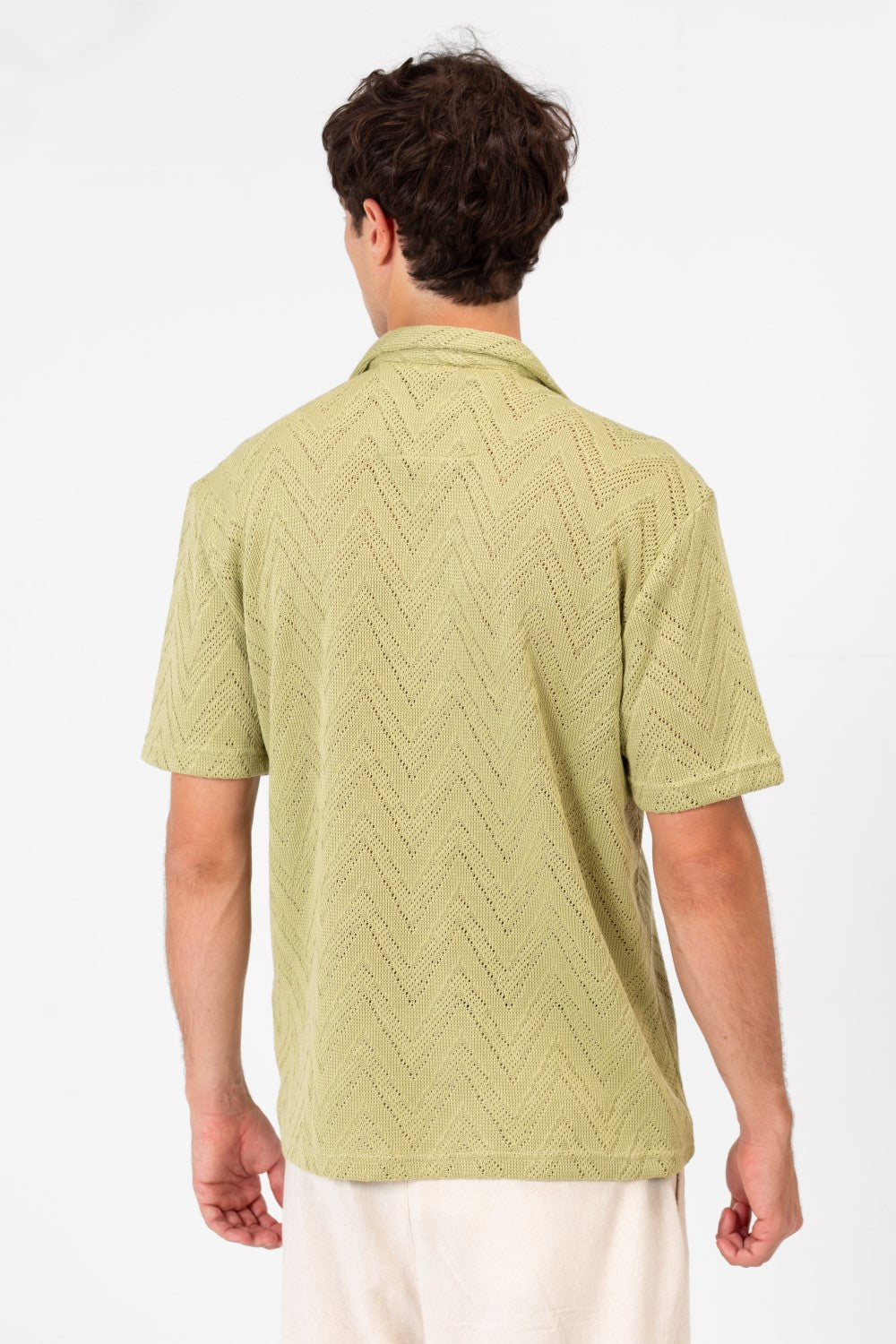 Men's Slim Fit Mesh Half Sleeve Shirt In Modern Summer Colors