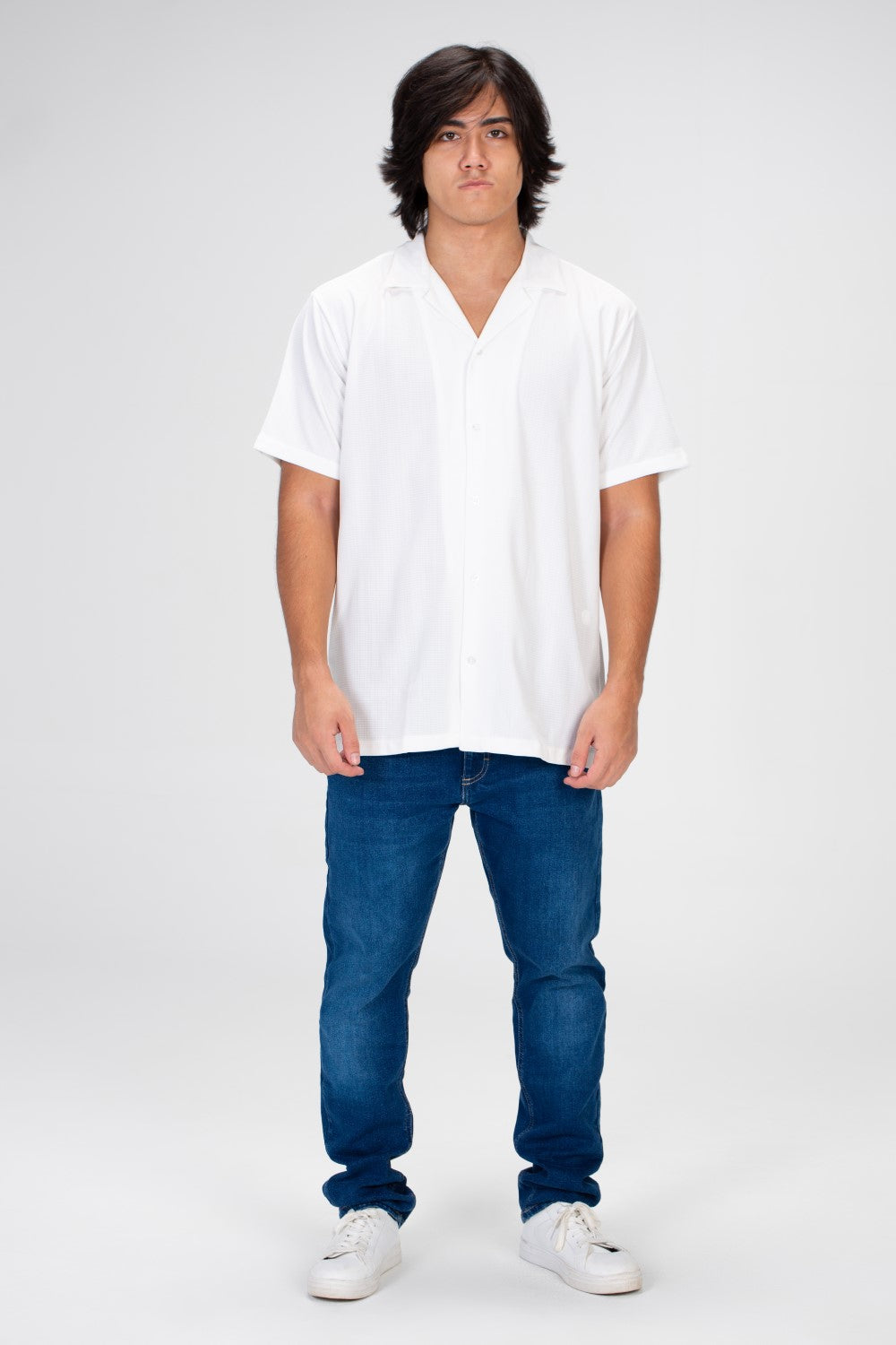 Men's Basic Slim Fit Half Sleeve Shirt Made Of Bengalin Material