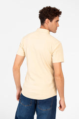 Men's Slim Fit Gabardine Half Sleeve Shirt