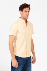 Men's Slim Fit Gabardine Half Sleeve Shirt