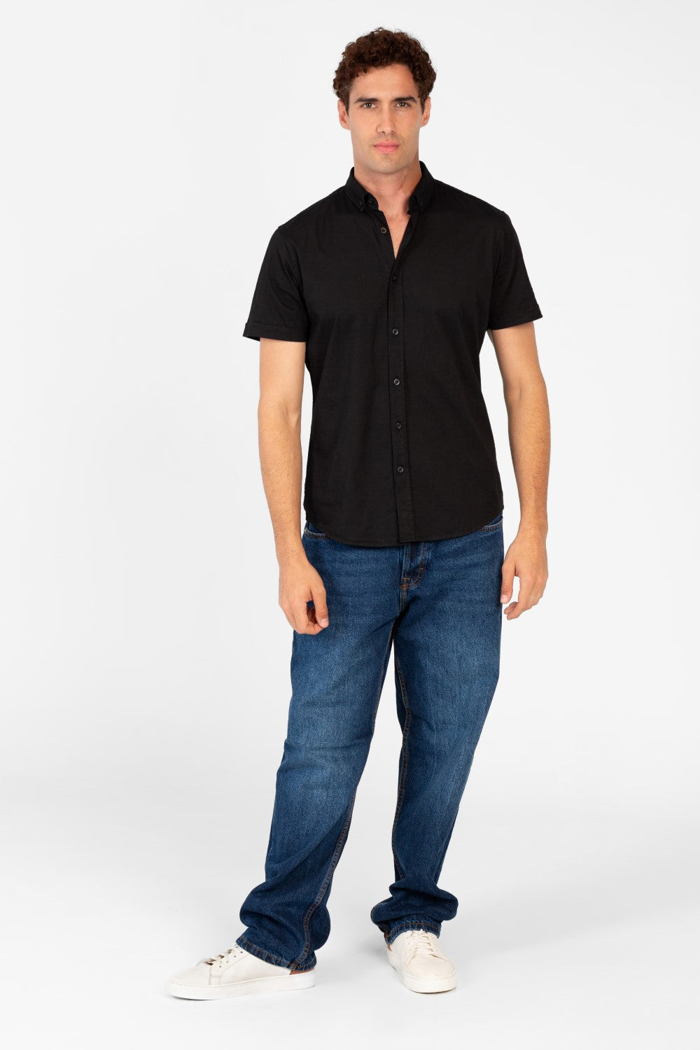 Men's Slim Fit Gabardine Half Sleeve Shirt