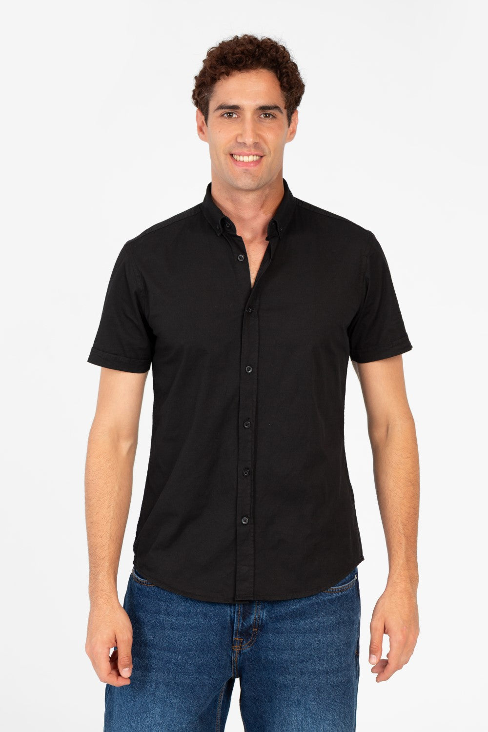 Men's Slim Fit Gabardine Half Sleeve Shirt