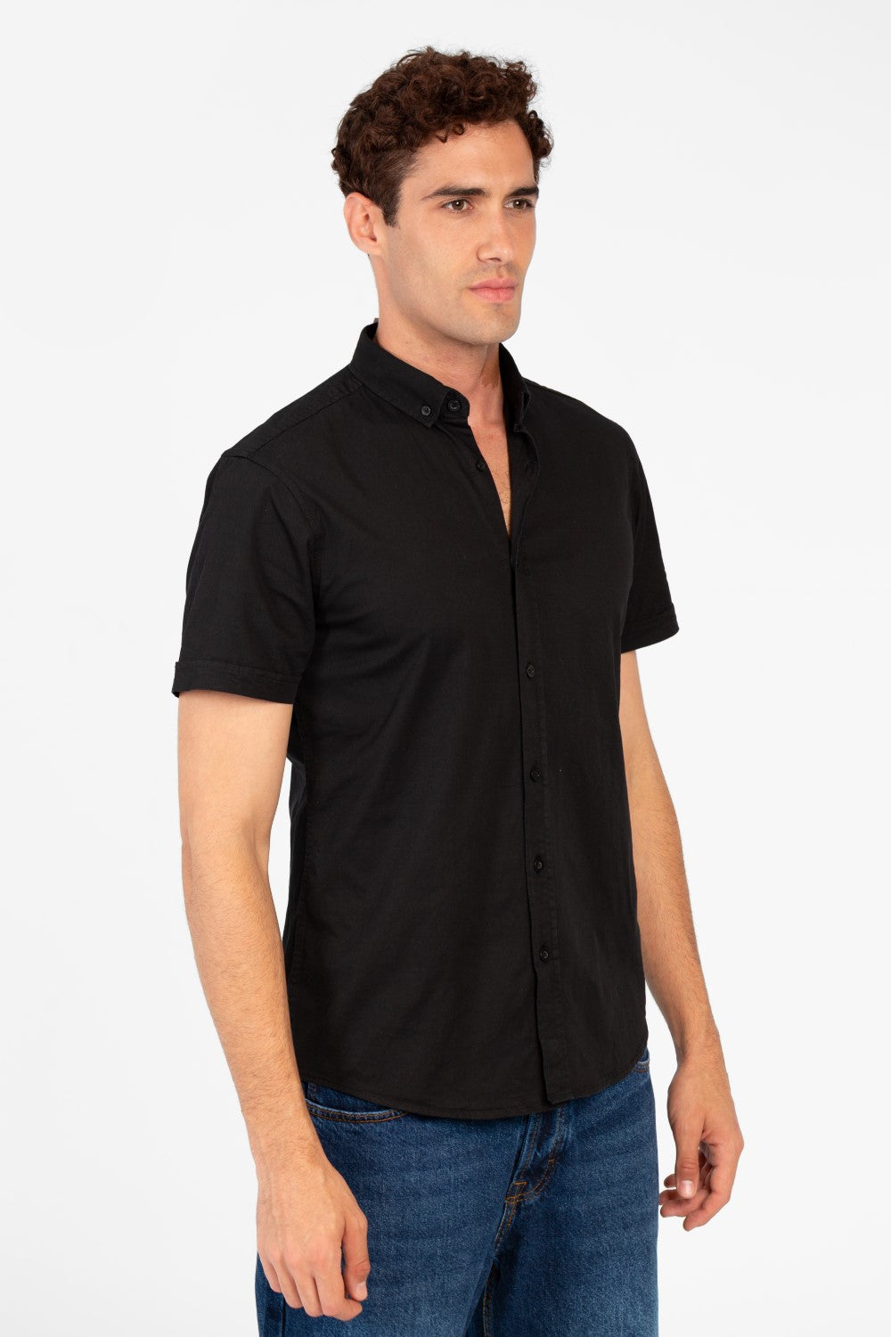 Men's Slim Fit Gabardine Half Sleeve Shirt