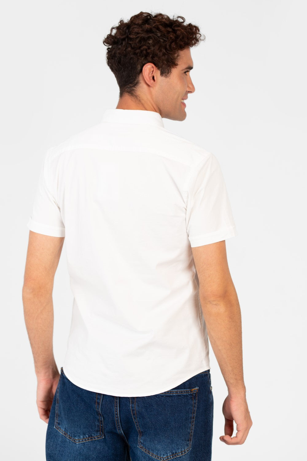 Men's Slim Fit Gabardine Half Sleeve Shirt