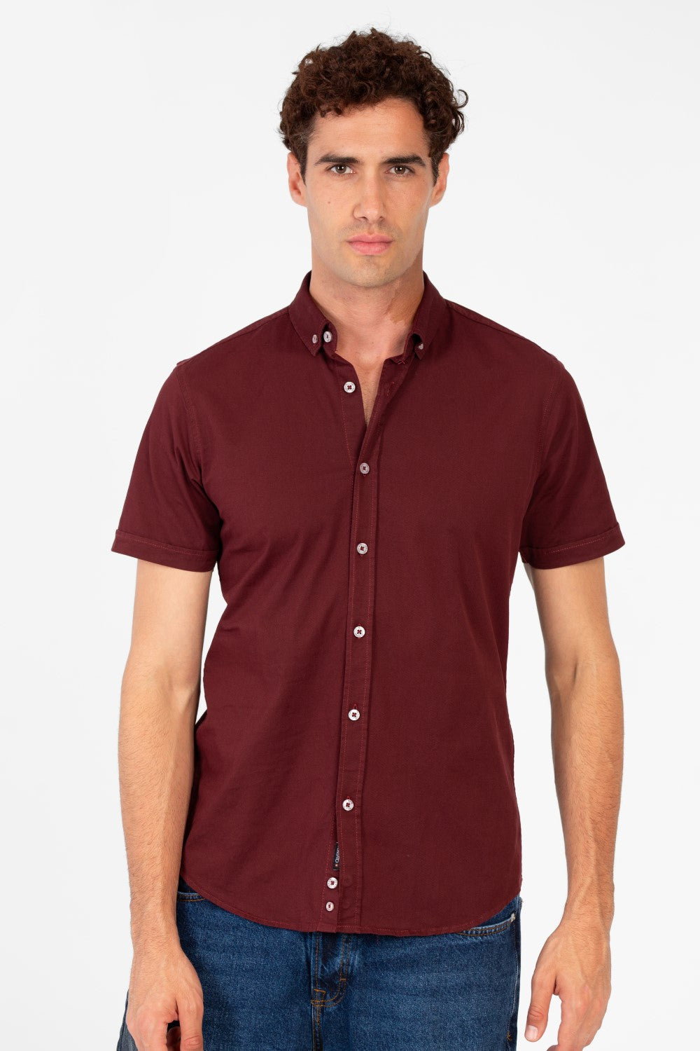 Men's Slim Fit Gabardine Half Sleeve Shirt