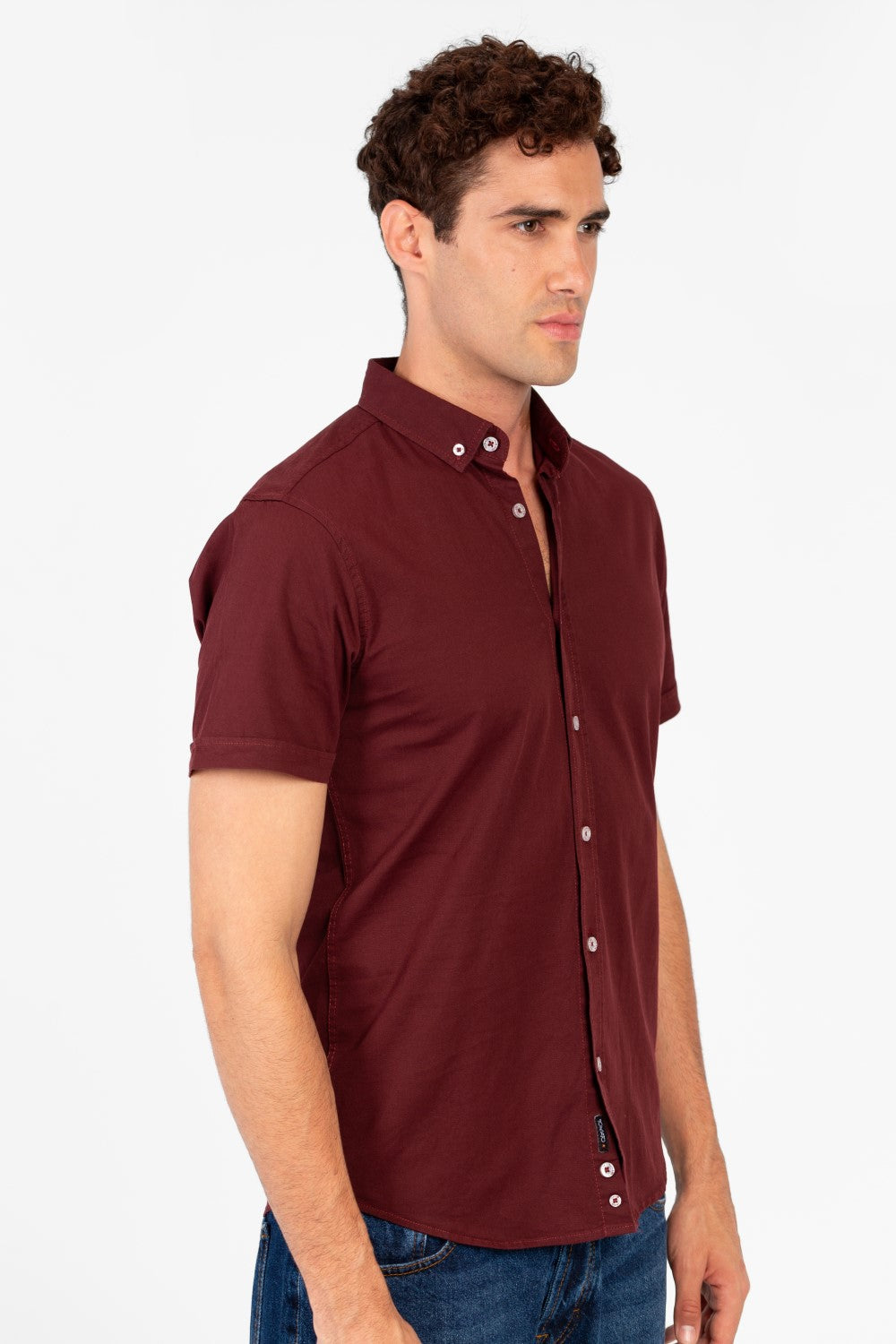 Men's Slim Fit Gabardine Half Sleeve Shirt