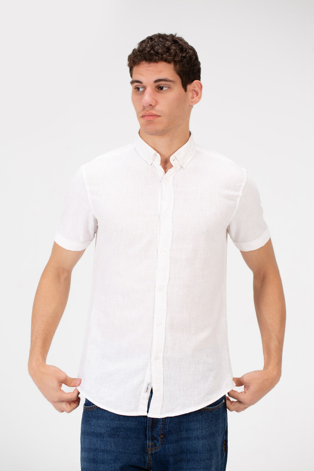 Men's Slim Fit Basic Half Sleeved Shirt