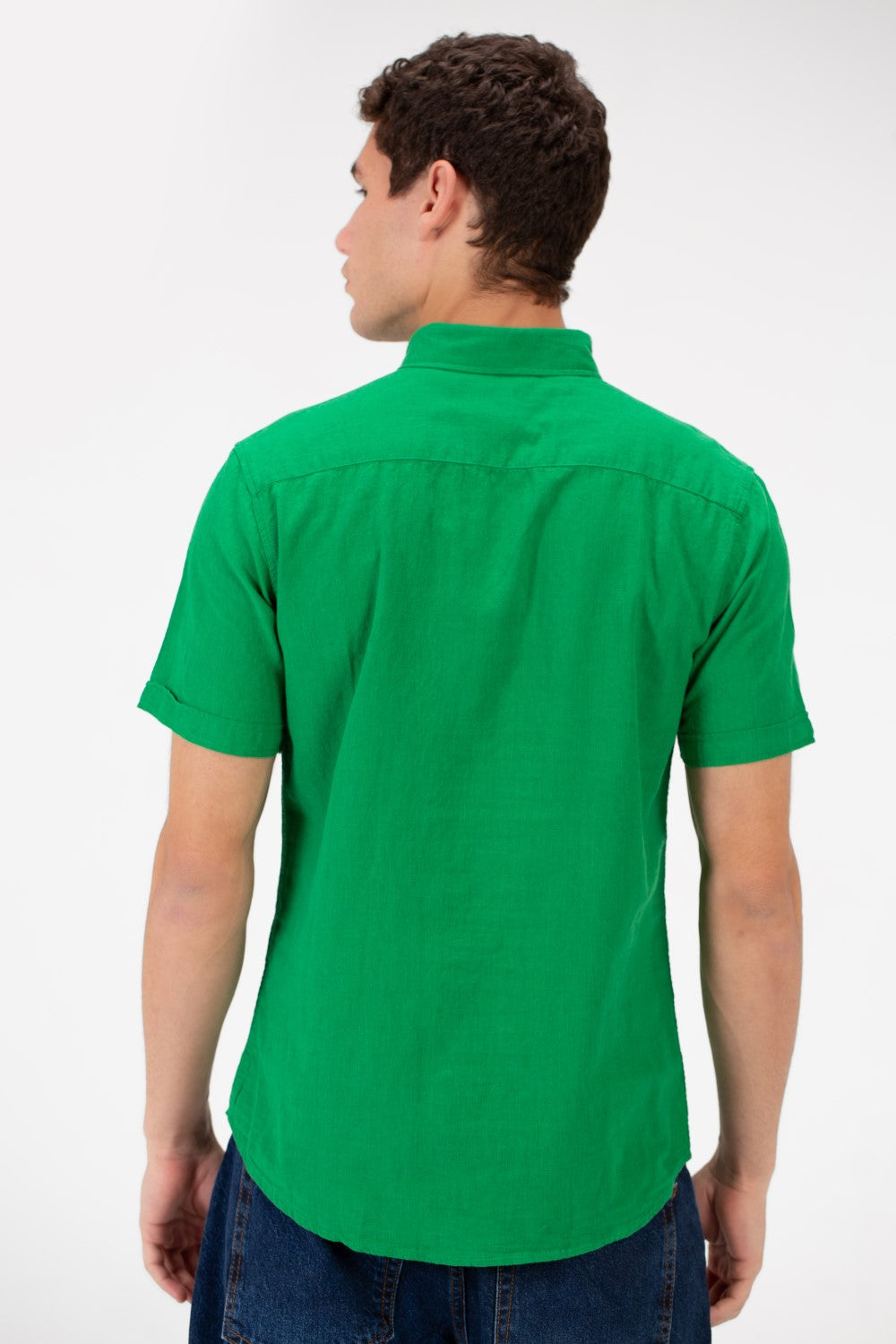 Men's Slim Fit Basic Half Sleeved Shirt