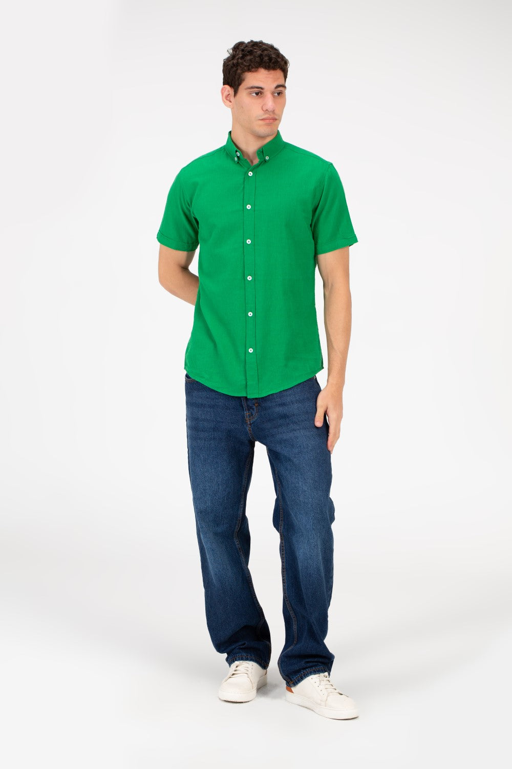 Men's Slim Fit Basic Half Sleeved Shirt