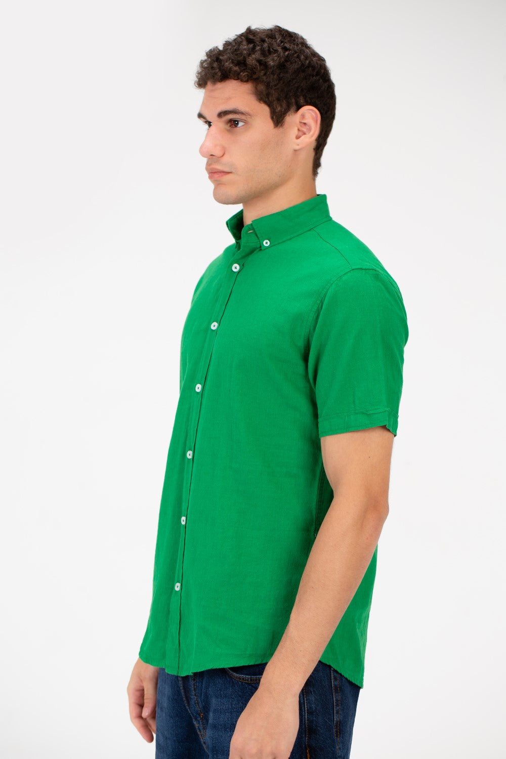 Men's Slim Fit Basic Half Sleeved Shirt
