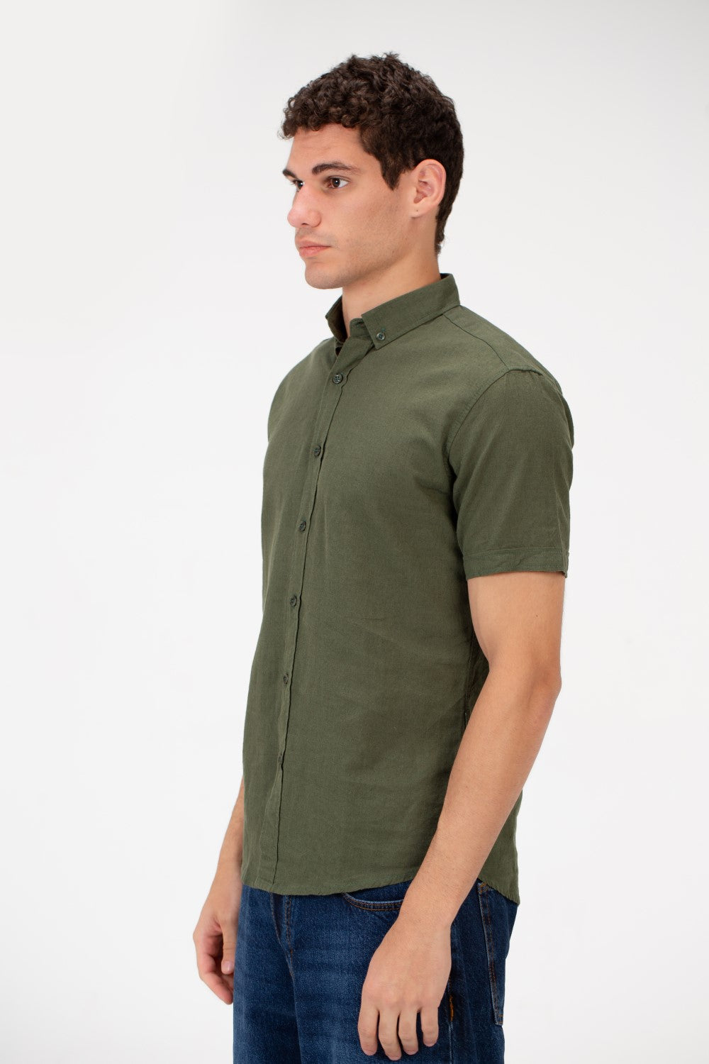 Men's Slim Fit Basic Half Sleeved Shirt
