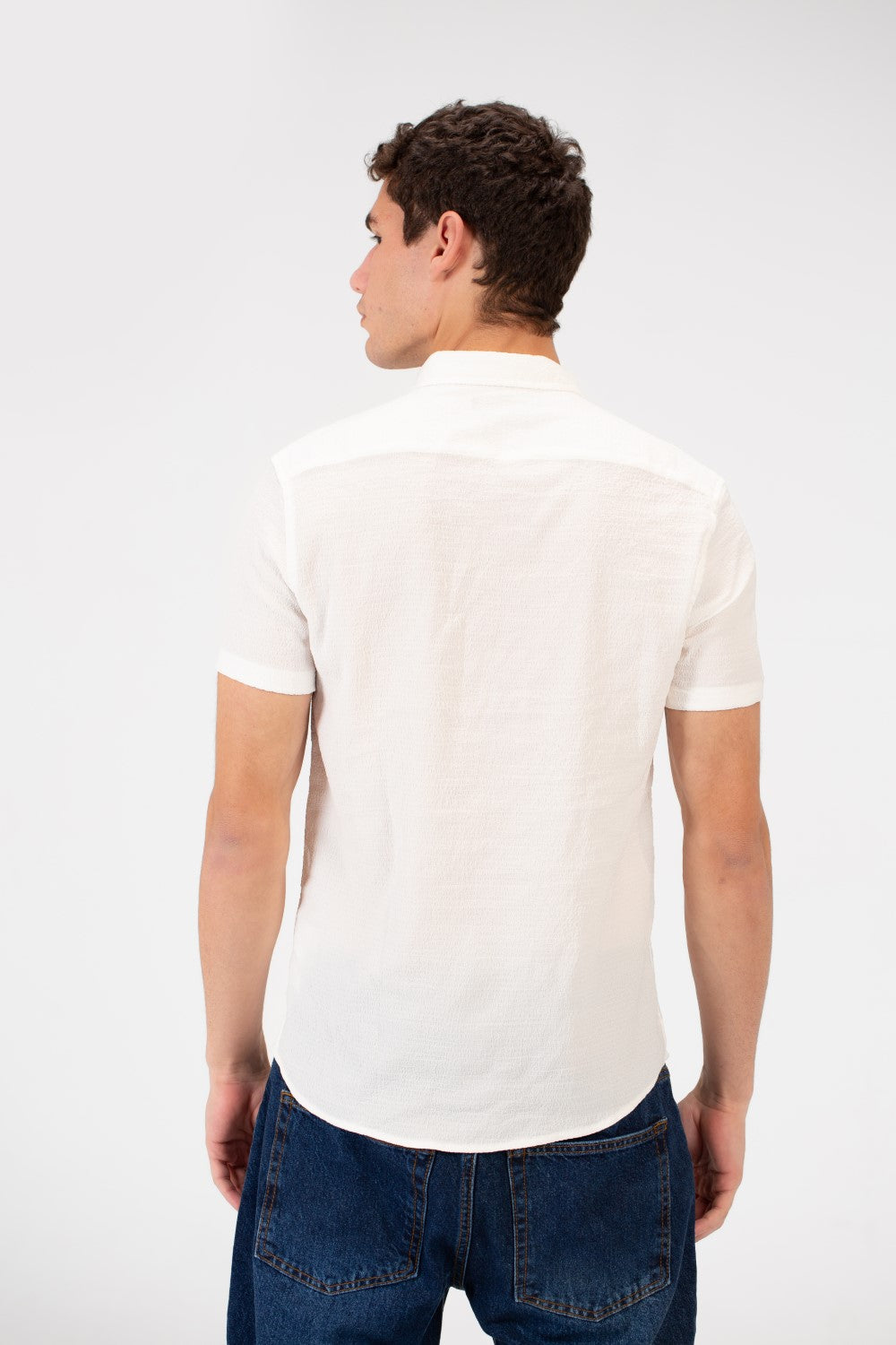 Men's Slim Fit Basic Half Sleeved Shirt